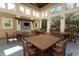 Community patio with tables and chairs, great for gatherings at 1400 Celebration Ave # 303, Celebration, FL 34747