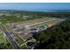 Aerial view of new homes and roads under construction at 1173 Basalt Ln, Sanford, FL 32771
