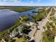 Aerial view of a waterfront park and walking path at 4260 S Atlantic Ave, Port Orange, FL 32127
