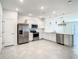 Modern kitchen with stainless steel appliances and white cabinets at 2865 Clever Ln, Winter Park, FL 32792