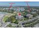 Aerial view showing building location near pool and waterpark at 7659 Whisper Way # 102, Reunion, FL 34747
