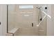 Spacious shower with glass enclosure and built-in seat at 2071 Limestone Trl, Kissimmee, FL 34747