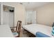 Bedroom with pull-out sofa bed, closet, and access to upper loft at 1055 Lake Berkley Dr, Kissimmee, FL 34746