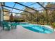 Relaxing screened pool area with patio furniture at 1055 Lake Berkley Dr, Kissimmee, FL 34746