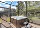 Enjoy this hot tub with seating for multiple people at 1473 Moon Valley Dr, Davenport, FL 33896