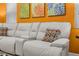 Comfortable sectional sofa with colorful pillows at 1473 Moon Valley Dr, Davenport, FL 33896