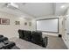 Home theater with reclining seats and large projection screen at 4001 Ainsley Ave, Orlando, FL 32833