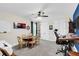 Versatile room with a work area and a round table perfect for games at 4001 Ainsley Ave, Orlando, FL 32833