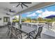 Outdoor dining area with a view of the pool at 4001 Ainsley Ave, Orlando, FL 32833