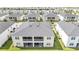Two-story house with screened balcony and fenced backyard at 543 Ocean Course Ave, Davenport, FL 33896