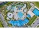 Aerial view showing resort-style pool, water park, and sports courts at 3955 Lana Ave, Davenport, FL 33897