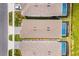 Top-down view of houses with private pools and yards at 3955 Lana Ave, Davenport, FL 33897