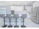 Modern kitchen with stainless steel appliances and white cabinetry at 5045 Rain Shadow Dr, St Cloud, FL 34772