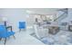 Open living room featuring a comfortable sectional and blue armchairs at 5045 Rain Shadow Dr, St Cloud, FL 34772
