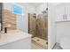Clean bathroom, featuring a walk-in shower and toilet at 1333 W Smith St, Orlando, FL 32804