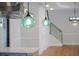 Green glass pendant lights above kitchen island at 1333 W Smith St, Orlando, FL 32804