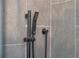 Modern shower with a rainfall shower head and sleek fixtures at 1333 W Smith St, Orlando, FL 32804