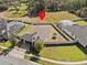 Aerial view showing home's location and neighborhood at 528 Bellissimo Pl, Howey In The Hills, FL 34737