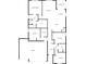 Floor plan showing a 3 bed, 2 bath home with garage at 528 Bellissimo Pl, Howey In The Hills, FL 34737