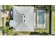 Home with pool and landscaped yard, as seen from above at 10068 Chardonnay Dr, Orlando, FL 32832