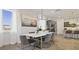 Dining room with marble table and gray chairs at 12614 Clear Sapphire Dr # 137, Winter Garden, FL 34787