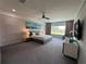 Primary bedroom with king bed and stunning views at 331 Muirfield Loop, Reunion, FL 34747