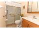 Bathroom featuring a walk-in shower, toilet and vanity at 280 Windmeadows St, Altamonte Springs, FL 32701