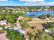Aerial view of property near lakefront community at 504 Osceola Ave, Eustis, FL 32726
