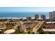 Aerial view of townhouses near beach access in Daytona Beach, Florida at 107 Oceans Cir, Daytona Beach Shores, FL 32118