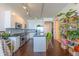 Modern kitchen with stainless steel appliances and an island at 150 E Robinson St # 3106, Orlando, FL 32801