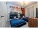 Bedroom with twin beds and a London theme at 9043 Sunshine Ridge Loop, Kissimmee, FL 34747