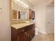 Updated bathroom with granite vanity, new toilet and flooring at 202 E South St # 6042, Orlando, FL 32801