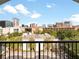Balcony view overlooking the city's downtown area at 202 E South St # 6042, Orlando, FL 32801