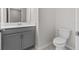 Small half bathroom with vanity and toilet at 1092 Downswing Pl, Davenport, FL 33896