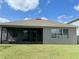 Gray house with screened porch and fenced backyard at 3995 Scarlet Branch Rd, Orlando, FL 32824