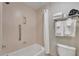 Bathroom with bathtub, shower, and ample storage at 3000 Maingate Ln # 113, Kissimmee, FL 34747