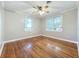 Bedroom with hardwood floors and ceiling fan at 2509 Formosa Ave, Orlando, FL 32804