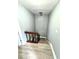 Modern staircase with wood railing and grey walls at 4229 S Lake Orlando Pkwy # 133, Orlando, FL 32808