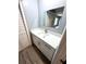 Modern bathroom vanity with white cabinets and quartz countertop at 4229 S Lake Orlando Pkwy # 133, Orlando, FL 32808