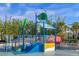 Kid-friendly water play area with slides and sprinklers at 4306 Lana Ave, Davenport, FL 33897