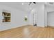 Bright bedroom with hardwood floors, vaulted ceiling and access to backyard at 155 Pearl St, Auburndale, FL 33823