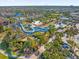 Aerial view of community water park with slides and pools at 365 Southfield St, Kissimmee, FL 34747