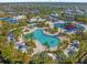Aerial view of resort-style pool with water features at 365 Southfield St, Kissimmee, FL 34747