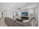 Living room with sectional sofa, large TV and ample natural light at 365 Southfield St, Kissimmee, FL 34747