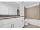 Clean bathroom with a bathtub and modern vanity at 11209 Listening Dr, Orlando, FL 32832