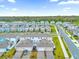 Aerial view of a beautiful community with a variety of homes at 11209 Listening Dr, Orlando, FL 32832