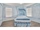 Bedroom with a unique ice cave theme, featuring a round bed and gray bedding at 1430 Thunderbird Rd, Davenport, FL 33896