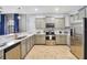 Modern kitchen with stainless steel appliances and ample counter space at 1430 Thunderbird Rd, Davenport, FL 33896