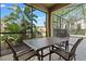Relaxing screened patio with table and chairs, great for outdoor dining at 4204 Oakview Dr, Davenport, FL 33837