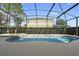 Inviting pool and spa with screened enclosure at 4204 Oakview Dr, Davenport, FL 33837